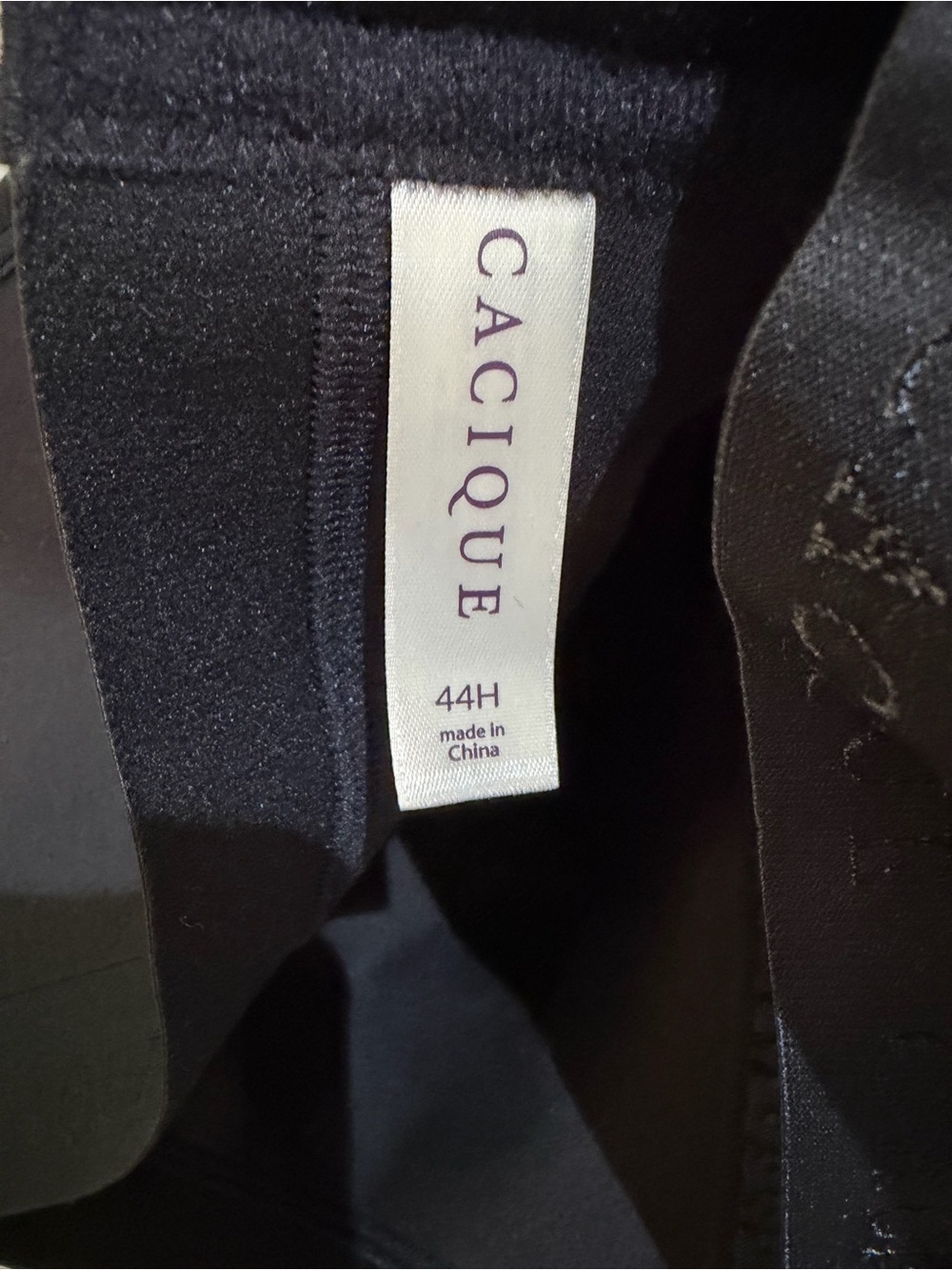 NWT Cacique Black Wireless Full Coverage Comfort Bra Size 44H - Picture 6 of 7